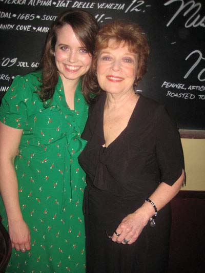 03-22-12 Cast members Phoebe Strole (L) and Anita Gillette at the opening night party for "The Big Meal" at the West Bank Cafe. 407 West 42nd St. Wednesday night 03-21-12