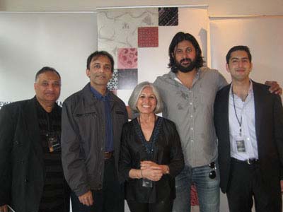 05-23-12 Film Directors (L-R) Junaid Ahmed "More Than Just a Game". Suneil Anand son of famed director Dev Anand. Aroon Shivdasani. Director of IAAC. Vikram Gandhi. "Kumare". Kabir Chopra "Strangers" at a press conference for the 12th Annual New York Indian Film Festival (NYIFF) at Misha Nicole Boutique. 303 Bowery. Tuesday night. 05-22-12