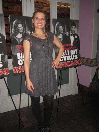 11-06-12 Cast member Amy Spanger in "Chicago at a welcome party for Cyrus at Victor's Cafe. 236 West 52nd St. Monday night 11-05-12