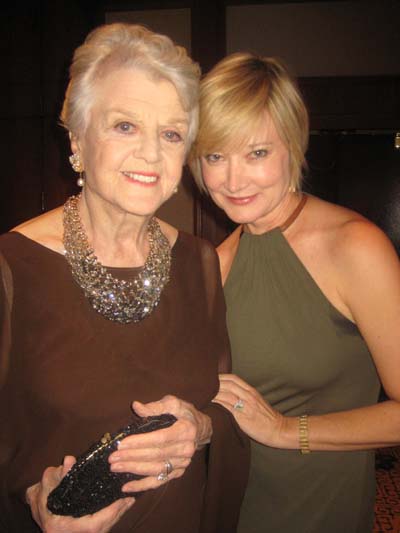 11-06-12 Angela Lansbury (L) and Caitlin Carter at the gala for "Jump for Joy!" at the New York Hilton. 1335 Avenue of the Americas. Monday night 11-05-12