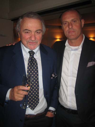 11-06-12 Roberto Ruggeri (L) of the Bice Group and Pier Mario Del Rosso of Bice New York at the 25th Anniversary celebration of Bice Ristorante. 7 East 54th St. Monday evening 11-05-12