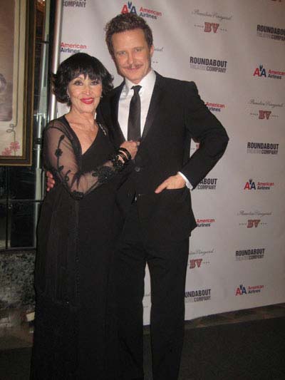 11-14-12 Cast members Chita Rivera and Will Chase at the opening night for "The Mystery of Edwin Drood" at Studio 54. 254 West 54th St. Tuesday night 11-13-12