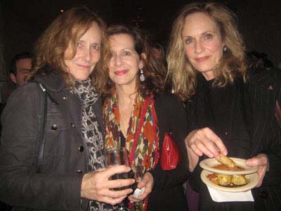 11-15-11 (L-R) Jo Bonney. Betsy Aidem. Lisa Emery at the opening night party for "Burning" at Qi. 675 Eighth Ave. Monday night 11-14-11