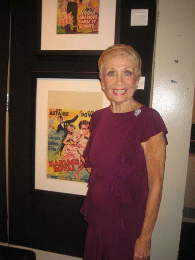 11-16-11 Jane Powell with a poster of Jane Powell's film "Royal Wedding" at a reception before a Q & A with Jane and Robert Osborne before a screening of her film "Two Weeks With Love" at the Walter Reade Theater. 165 West 65th St. Tuesday night 11-15-11