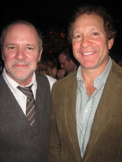 11-21-12 Playwright Bruce Graham (L) and Steve Guttenberg at the opening night party for "The Outgoing Tide" at Lavo. 39 East 58th St. Tuesday night 11-20-1