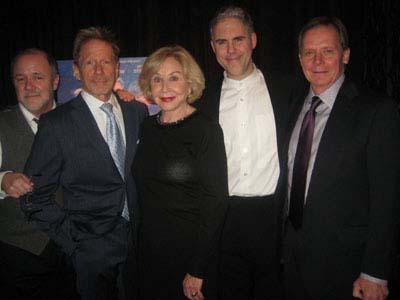 11-21-12 (L-R) Playwright Bruce Graham. Peter Strauss. Michael Learned Ian Lithgow. director Bud Martin at the opening night party for "The Outgoing Tide" at Lavo. 39 East 58th St. Tuesday night 11-20-12