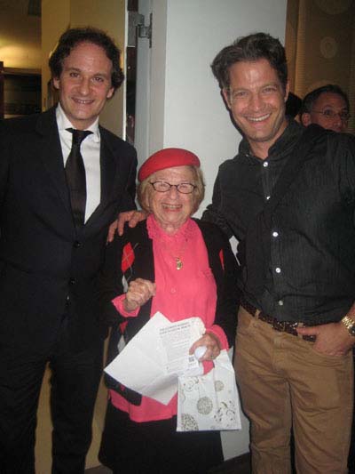 11-17-11 (L-R) David Hryck. Dr. Ruth Westheimer. Nate Berkus at the launch of Dr. Ruth YouTube.com. channel at The Core Club. 66 East 55th St. Wednesday night 11-16-11