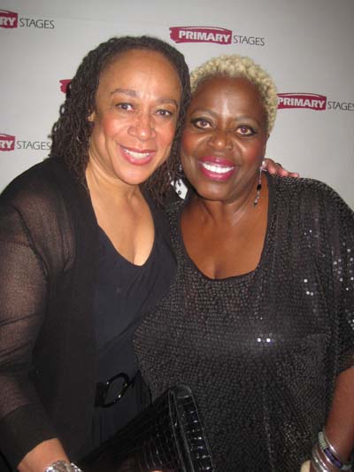 10-13-14 Cast members S. Epatha Merkerson (L) and Lillias White at the opening night party for "While I Yet Live" at Casa Nonna. 310 West 38th St. Sunday night.10-12-14.  Photo by:  Aubery reuben