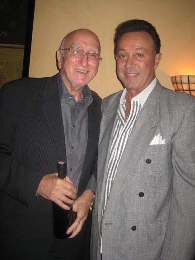 09-30-11 Cast members of "The Sopranos" (L-R Dominic Chianese. Tony Darrow at a "Soprano Celebrity Dinner" at the Empire Steak House. 36 West 52nd St. Thursday night 09-29-11