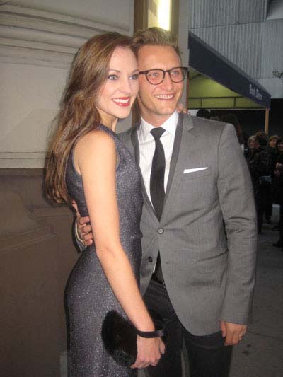 10-14-12 Laura Osnes and Nathan Johnson at the opening night for "Who's Afraid of Virginia Woolf?" at the Booth Theatre. 222 West 45th St. Saturday night 10-13-12