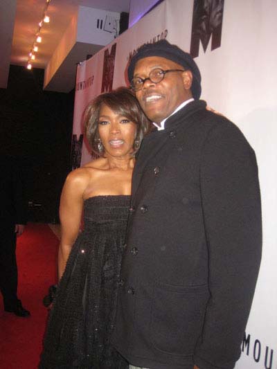 10-14-11 Cast members Angela Bassett and Samuel L. Jackson at the opening night party for "The Mountaintop" at Espace. 635 West 42nd St. Thursday night 10-13-11