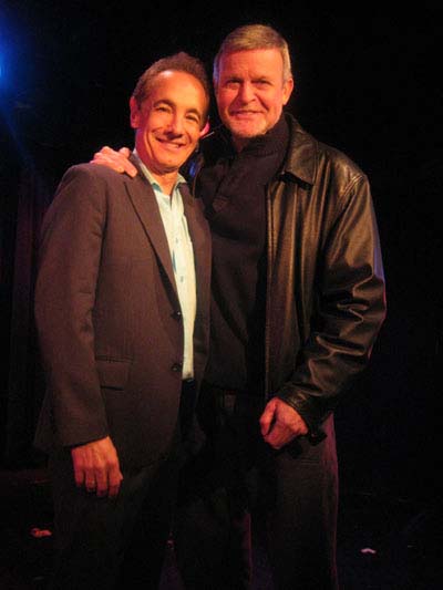 10-25-11 Jason Graae (L) and Ron Raines after Jason Graae's Jerry Herman cabaret show at the Laurie Beechman Theatre in the West Bank Cafe. 407 West 42nd St. Monday night 10-24-11