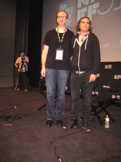 10-05-13 (L-R) Director James Gray. Joaquin Phoenix at a Q & A after a screening of "The Immigrant" at the Walter Reade Theater. 165 West 65th St. Friday morning 10-04-13.  photo by:  aubrey reuben