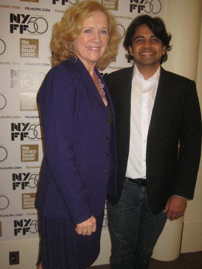 10-02-12 Liv Ullmann and director Dheeraj Akolkar before a Q & A after the screening of "Liv and Ingmar" at the Walter Reade Theater. 165 West 65th St. Monday night 10-01-12