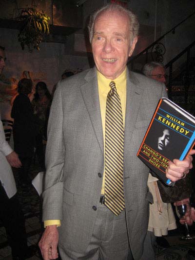 10-06-11 Author William Kennedy at a party for his book "Chango's Beads and Two Toned Shoes" at Trattoria Dopo Teatro. 125 West 44th St. Wednesday night 10-05-11