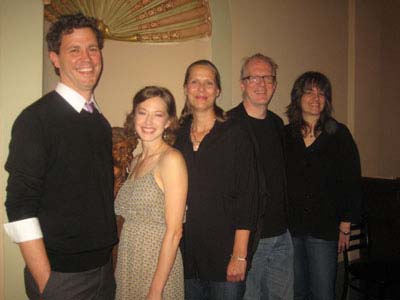 09-22-12 Cast members (L-R) Madison Dirks. Carrie Coon. Amy Morton. Tracy Letts. director Pam MacKinnon at a press conference for "Who's Afraid of Virginia Woolf?" at the Booth Theatre. 222 West 45th St. Friday afternoon 09-21-12