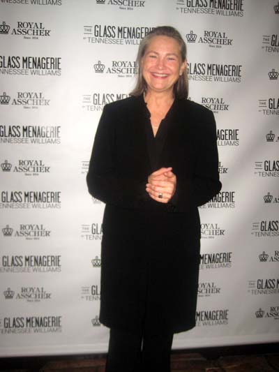 09-27-13 (L-R) Cast member Cherry Jones at the opening night party for "The Glass Menagerie" at the Redeye Grill. 890 Seventh Ave. Thursday night 09-26-13.  photo by:  aubrey reuben