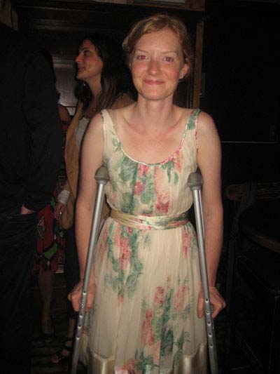 08-30-11 Cast member Wrenn Schmidt at the opening night party for "Temporal Powers" at The Irish Rogue. 356 West 44th St. Monday night 08-29-11