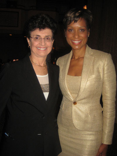 05-12-11 Ana Oliveira. President & CEO of the New York Women's Foundation (L) and Sade Baderinwa. ABC Eyewitness News at the 24th Annual Celebrating Women Breakfast at the New York Hilton. 1335 Avenue of the Americas. Thursday morning 05-12-11