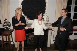 Kate Spade (center) giviving welcome speech with  Pamela Bell and Andy Arons.  Photo by:  Rob Rich robwayne1@aol.com 