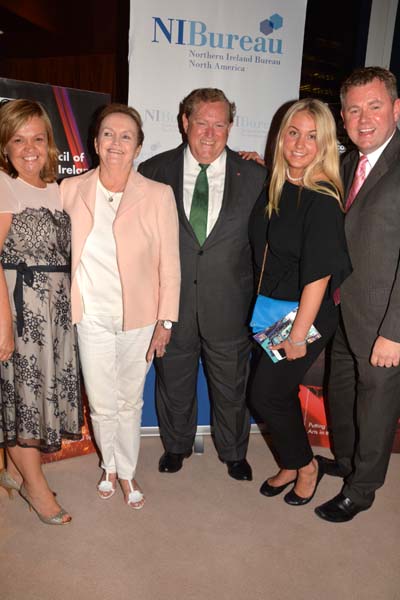 Tom Moran (Chairman and CEO of Mutual of America in The Center) hosting Origin's 1st Irish Theatre Festival.  photo by:  rose billings