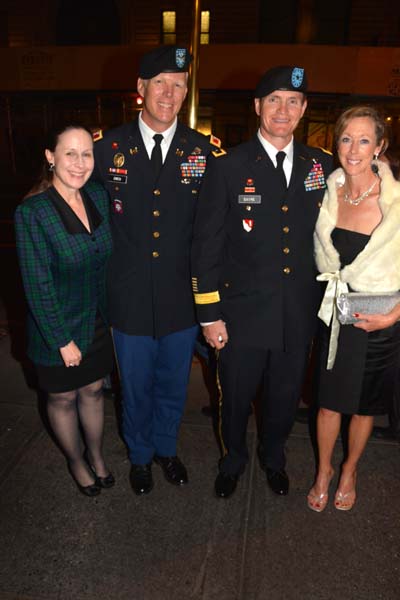 Colonel Paul E. Owen and wife Wendy and  BG Kent D.  Savre Commander and wife Mary Beth.  photo by:  rose billings