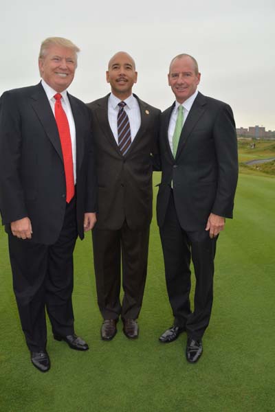  Donald Trump, Ruben Diaz the Bronx and Ronald C. Lieberman . photo by:  rose billings