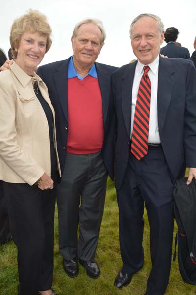 Jack Nicklaus and his lovely wife Barbara with Donald Billings.  photo by:  rose billings