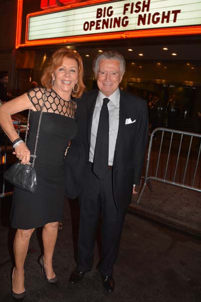 Joy Philbin and husband Regis Philbin at opening night Big Fish.  photo by:  rose billings