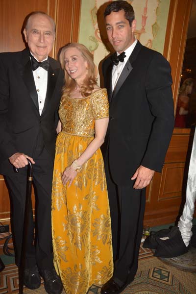 Ambassador John Loeb Jr , his wife and son Nick Loeb.  Photo by:  Rose Billings