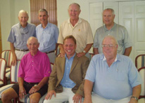 (L-r) seated Sandy Beach, Bobby Pastorius and Bill Benton Standing: John Farmer, Bryan Meumann, Harry Kennedy and Carl Palmisano Missing from the picture:  Otis Brown, Chair