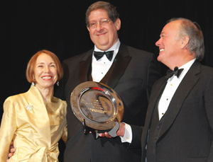 VNSNY President & CEO Carol Raphael, Honoree Peter G. Bergmann, Esq. and VNSNY Chairman of the Board Douglas D. Broadwater.