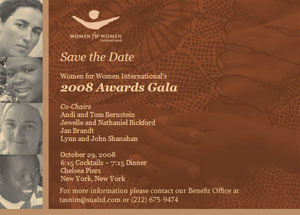 Women for Women International's 2008 awards gala