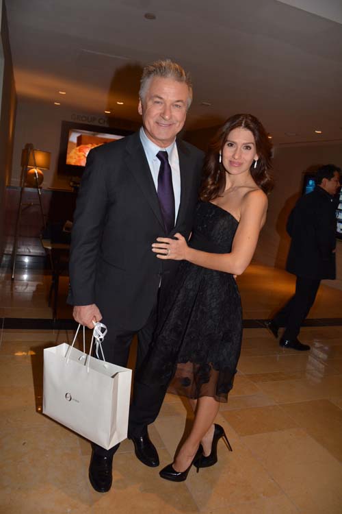 Alec Baldwin (Host) and his lovely wife Hilaria Baldwin.  Photo by:  Rose Billings/Blacktiemaagzine.com