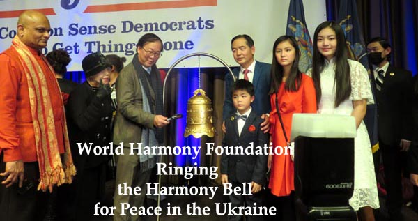 William Tien, Rings the Harmony Bell, for Peace in the Ukraine