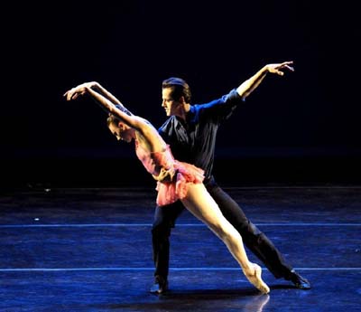 NYCB's Tiler Peck & Robert Fairchild perform The Man I Love from Balanchine's Who Cares Plumb Performing Arts Center in Thang.  Photo  by:   Eduardo Patino