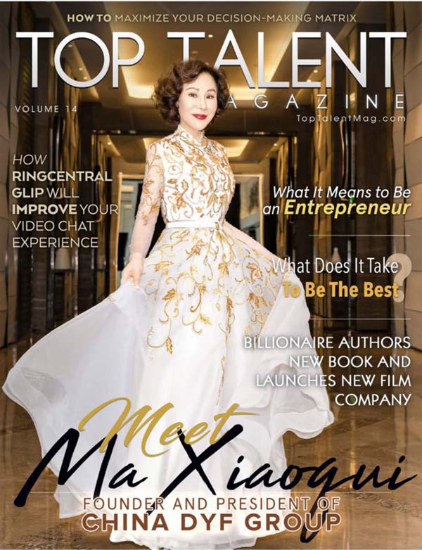 Ma Xiaoqiu,Top Talent Magazine Cover