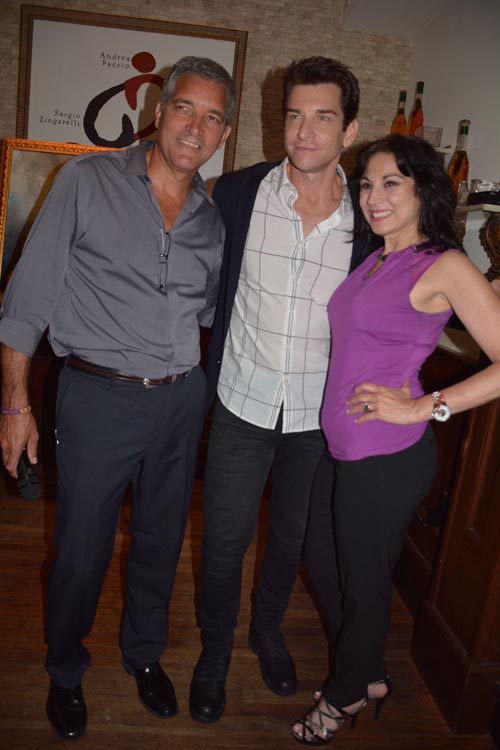  Bruce Dimpflmaier, Andy Karl and Valerie Smaldone.  Photo by:  Rose Billings/Blacktiemagazine.com