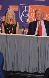 Kellyanne Conway and William Weld.  Photo by:  Rose Billings/Blacktiemagazine.com