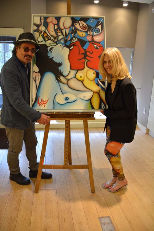 Philippe Valy (Artist) and the talented Sharon Barnet.  Photo by:  Rose Billings/Blacktiemagazine.com