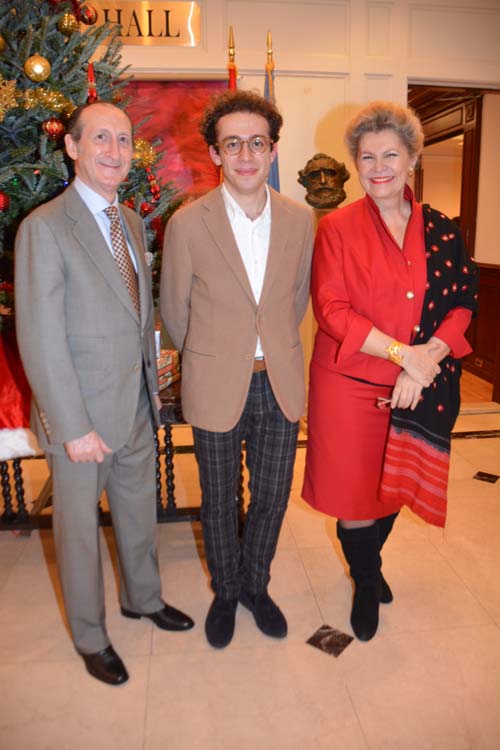 David  P. Michaels, President FPA, Nicolas Namoradze, Pianist extraordinary,Ambassador Katalin Bogyay FRSA, FWAAS Permanent Representative of Hungary to The United Nations.  Photo by:  Rose Billings/Blacktiemagazine.com