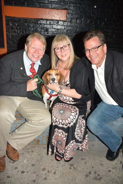 Actor Joel Vig, dog Oliver, Cheryl Williams (Silver Linings Playbook)  Eric Kramer.  Photo by:  Rose Billings/Blacktiemagazine.com