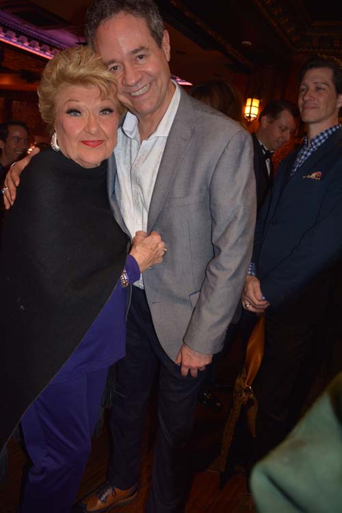 Marilyn Maye and Mark Sendroff.  Photo by:  Rose Billings/Blacktiemagazine.com