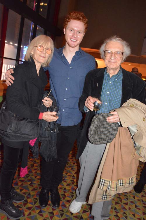 Artery and Sheldon Harnick with in center Nicholas Barasch in Roundabout .  Photo by:  Rose Billlings/Blacktiemagazine.com