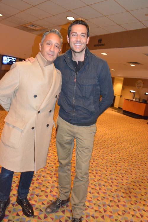 Jeffrey and lead actor in "She Loves Me" Zachary Levi...tThank you.  Photo by:  Rose Billings/Blacktiemagazine.com