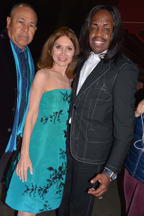 Earth Wind and Fire Jean Shafiroff and Verdine White at opening night after party for TriBeCa Film Festival of The Clive Davis The Soundtrack of Our Lives at The Tavern On The Green.  Photo by:  Rose Billings/Blacktiemagazine.com