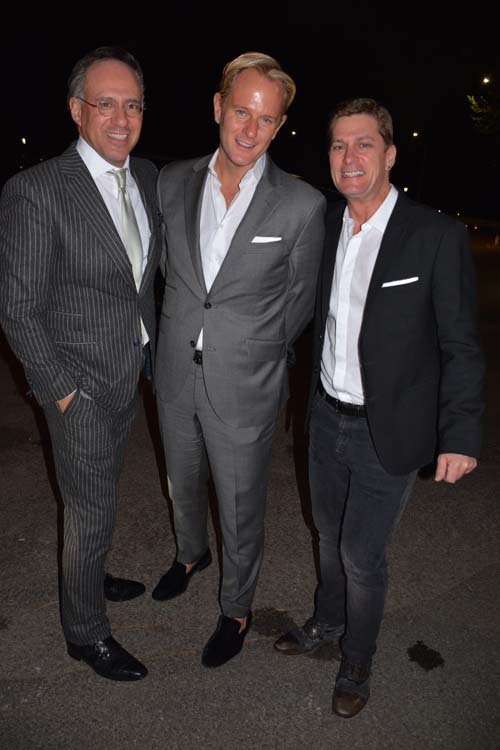 Andrew Saffir and Daniel Benedict with Rob Thomas( Match Box 20) at opening night Tribeca Film Festival at Tavern On The Green.  Photo by:  Rose Billings/Blacktiemagazine.com