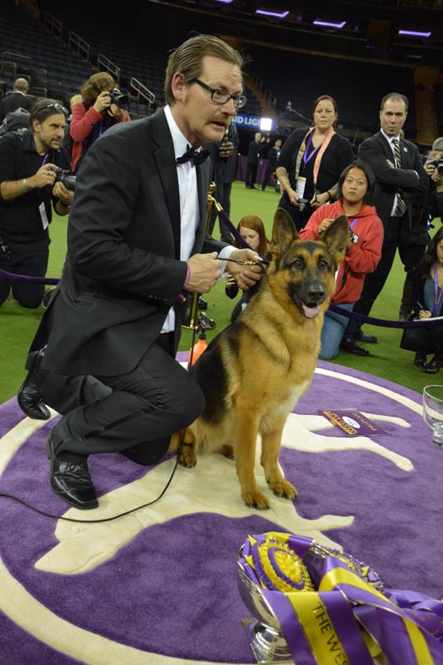  Handler Owner Kent Boyles with his German Shepherd Rumor.  Photo by:  Rose Billings/Blacktiemagazine.com