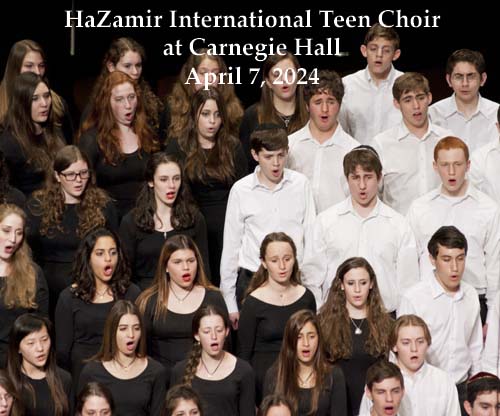 HaZamir International Teen Choir at Carnegie Hall