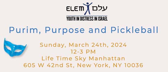 elem youth in distress, purim, purpose and pickleball